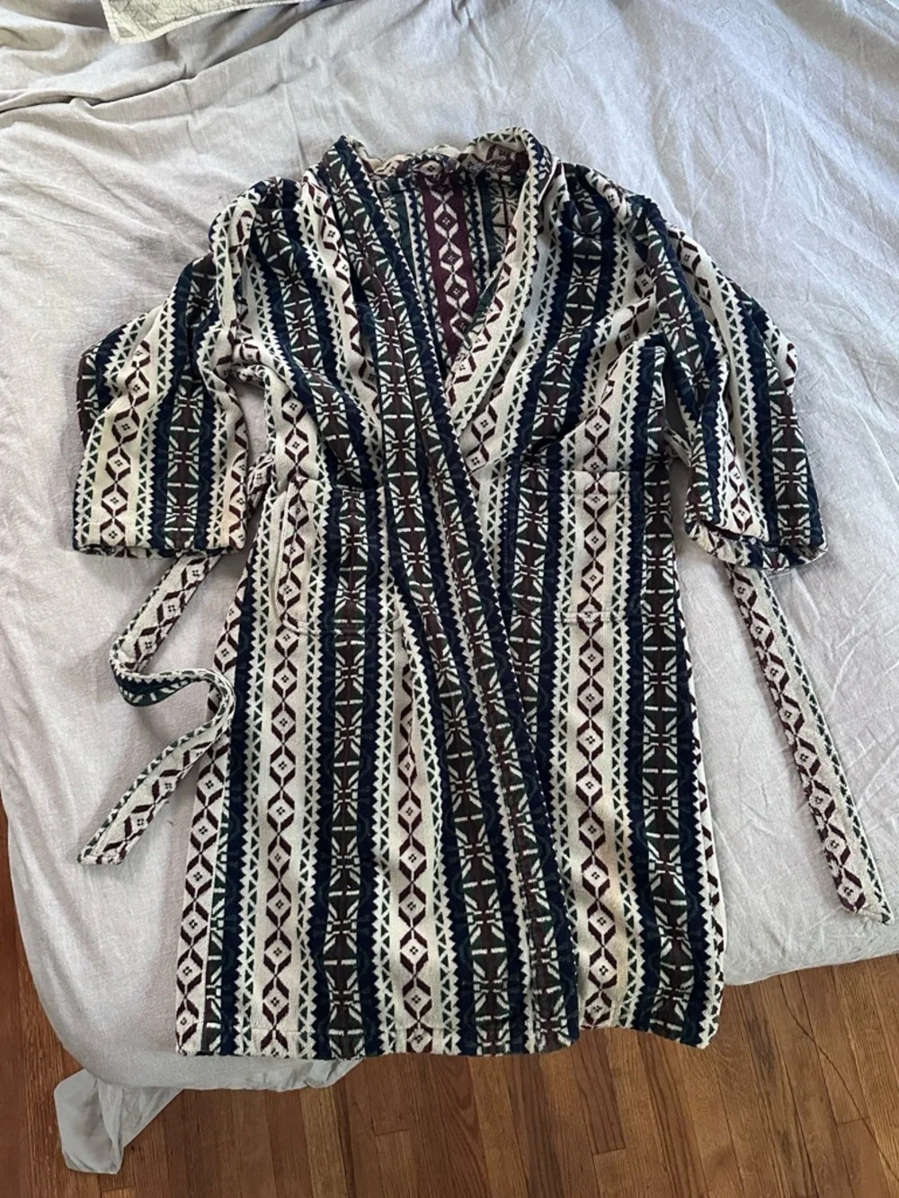 Vintage Polo Ralph Lauren belted robe, 100% cotton, made in Brazil, One Size